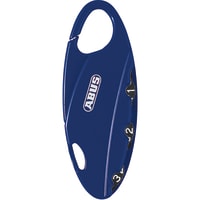 ABUS USA Padlock, Combo, 3 Dial, 2-33/64in H, 15/16in W, Shackle 7/64in Dia, Blue