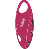 ABUS USA Padlock, Combo, 3 Dial, 2-33/64in H, 15/16in W, Shackle 7/64in Dia, Pink