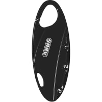 ABUS USA Padlock, Combo, 3 Dial, 2-33/64in H, 15/16in W, Shackle 7/64in Dia, Black