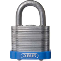 ABUS USA Padlock;Steel;Vinyl Bumper;1-1/2in W;Shackle 3/4in H 1/4in Dia;KD