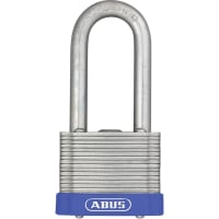 ABUS USA Padlock;Steel;Vinyl Bumper;1-3/4in W;Shackle 2in H 5/16in Dia;KD