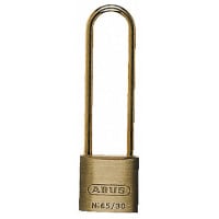 ABUS USA N-65/30 brass padlock w/ shackle; anti-spark; rust-free