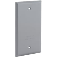 BELL 1-Gang Vertical/Horiz Waterproof Cover Blank - Gray