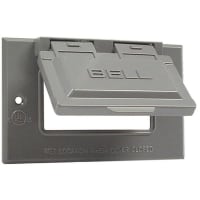 BELL 1-Gang Horizontal Waterproof Cover GFCI - Gray