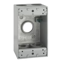 BELL 1-Gang Waterproof Box (5) 3/4" Outlet - Gray