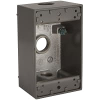 BELL 1-Gang Waterproof Box (3) 1/2" Outlet - Bronze