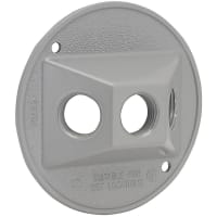 BELL Round Waterproof Cluster Cover (3) 1/2" Outlet Gray