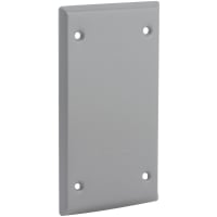 BELL 1-Gang Vertical/Horiz Waterproof Cover Box Mount Blank Gray