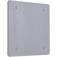 BELL 2-Gang Waterproof Cover Blank Non Metallic - Gray