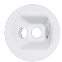 BELL Round Non-metallic Waterproof Cluster Cover (3) 1/2" OutletWhite