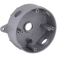 BELL Round Waterproof Box (5) 1/2" Outlet Gray Carded