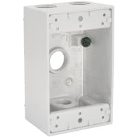 BELL 1-Gang Waterproof Box (4) 1/2" Outlet -White