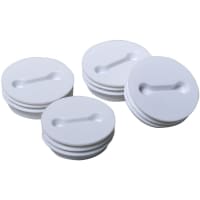 BELL Waterproof Closure Plug 1/2" NptWhite (4/Bag)