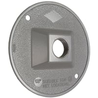 BELL Round Waterproof Cluster Cover (1) 1/2" Outlet Gray