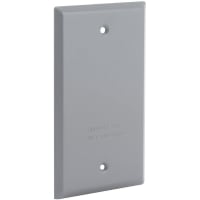 BELL 1-Gang Vertical/Horiz Waterproof Cover Blank Gray Carded