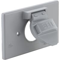 BELL 1-Gang Horizontal Waterproof Cover 1.406 Dia - Gray