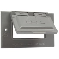 BELL 1-Gang Horizontal Waterproof Cover GFCI - Gray Carded