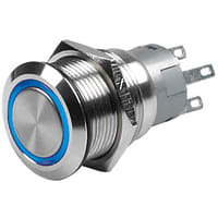 BEP Push But Sw On/Of Ring Illum 12V Blu Led