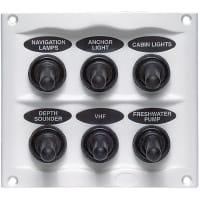 BEP Splash Proof Panel - 6 Way - White