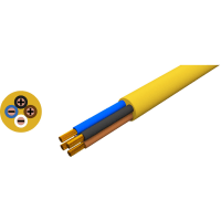 Bihl+Wiedemann AS-i/AUX round cable, yellow, with 4 wires for data and power transmission and