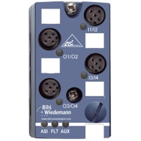 Bihl+Wiedemann AS-i Digital I/O Module, IP67, M12, 4I/4O