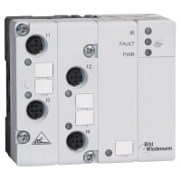 Bihl+Wiedemann AS-i Analog Input Module, IP65, M12, 4AI (Pt100, 2/3 wire mode)