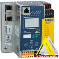 Bihl+Wiedemann ASi-5/ASi-3 PROFIsafe via PROFINET Gateway with integrated Safety Monitor, 2 AS