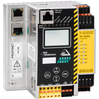 Bihl+Wiedemann ASi-3 PROFIsafe via PROFINET Gateway with integrated Safety Monitor, 2 ASi mast