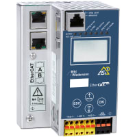 Bihl+Wiedemann 24 Volt ASi-5/ASi-3 EtherCAT Gateway in Stainless Steel, 1 master