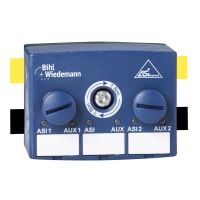 Bihl+Wiedemann Passive Distributor AS-i/AUX to 2 x M12 sockets, 5 poles, depth 35 mm, IP67