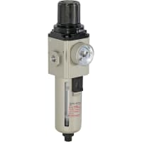 Bimba MFD Filter/Regulator, 1/4Npt, 40Mic, Semi-Auto Drn, 130 Psi, Pc Bwl/Mtl Grd, Brkt, 200 Se