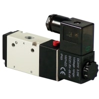 Bimba MFD Single Solenoid Valve, 1/8 NPT, 12VDC, Normally Closed, M3V Series