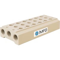 Bimba MFD Manifold, 6 Station, Used With M4V100 Series Valves