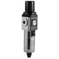 Bimba MFD Filter/Regulator, 1/4Npt, 40Mic, Autodrn, 20-60 Psi, Polycarb Bwl, Brkt, 300 Series