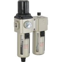 Bimba MFD Filter-Regulator-Lubricator, 400, 1/2NPT, Auto Drn, 130psi, Poly Bwl/Mtl Grd, Brkt