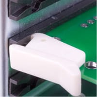 Bivar, Inc. PCB Card Ejector, 0.093 in. PCB Width, 0.98 in. Upturned Lever, Nylon, White