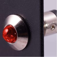 Bivar, Inc. Standard Metal Panel Mount Indicator 5 mm Red LED w Diffused Lens No Wire