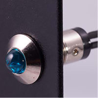 Bivar, Inc. Standard Metal Panel Mount Indicator 3 mm Blue LED w Diffused Lens No Wire