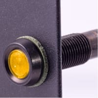 Bivar, Inc. EMC Metal Pnl-Mnt Indicators Anodized Aluminum 7.4mm Smoked Lens Yellow LED