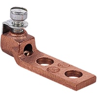 Blackburn by ABB Locktite Copper Two-Hole Lug for Conductor Range 2/0 to 4/0