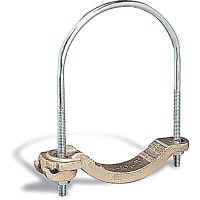 Blackburn by ABB Waterpipe Ground Clamp, Pipe Size 4 -5, Wire Range 4Awg-4/0, Bronze Saddle