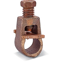 Blackburn by ABB Heavy Duty Ground Rod Clamp, Copper, Rod Size 3/4", Wire Range 8 Sol - 4/0 Str