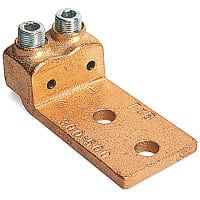 Blackburn by ABB Locktite Copper Double-Barrel Lug for Conductor Range 2/0 to 4/0