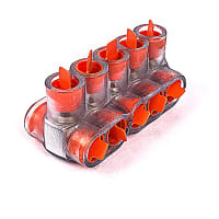 Blackburn by ABB Alum. Multi-Tap Cable Block, 2Way, 10-350kcmil Wire, 5.28"L x 3"W x 2.5"H, 5O