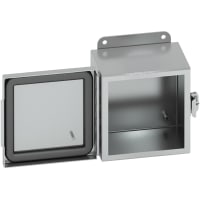 B-Line by Eaton Enclosure, NEMA4X, ContinuousHinge, ScrewClampCover, StainlessSteel, 644-4XSCHC