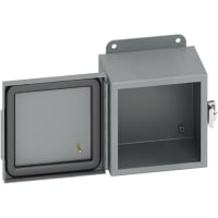 B-Line by Eaton Enclosure, NEMA4, Continuous Hinge, Screw Clamp Cover, Gray, 1086-4CHC, 10x8x6