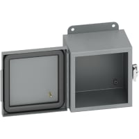 B-Line by Eaton Enclosure, NEMA12, 13, Continuous Hinge, Screw Clamp Cover, Gray, 10106-12CHC, 10x10x6