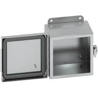 B-Line by Eaton Enclosure, NEMA4X, ContinuousHinge, ScrewClampCover, StainlessSteel, 884-4XSCHC