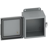 B-Line by Eaton Enclosure, NEMA12, 13, Continuous Hinge, Screw Clamp Cover, Gray, 886-12CHC, 8x8x6