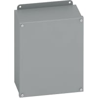 B-Line by Eaton Enclosure, NEMA 12, 13Steel, Screw Cover, Gray, 643-12SC, 643-12SC, 6x4x3